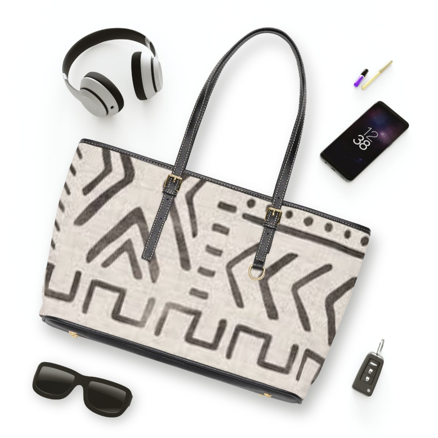 The MAMA Bag- White Mud Print