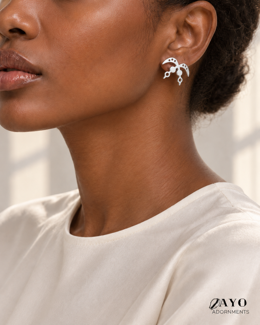 Akofena Earrings -(Two Swords/Machetes)