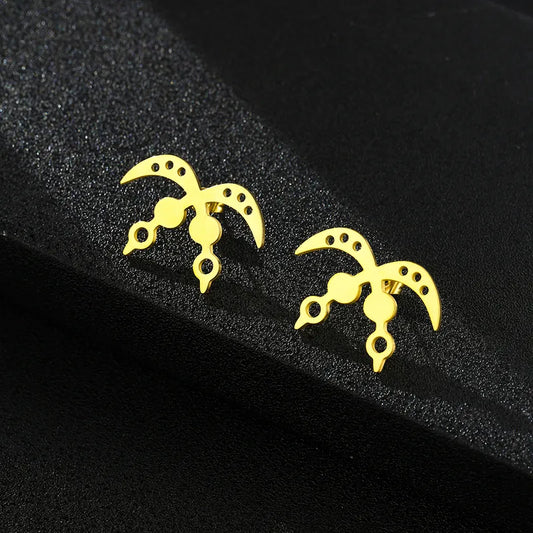 Akofena Earrings -(Two Swords/Machetes)