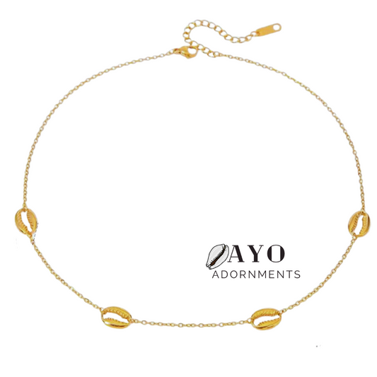 4 -Cowrie Gold Necklace