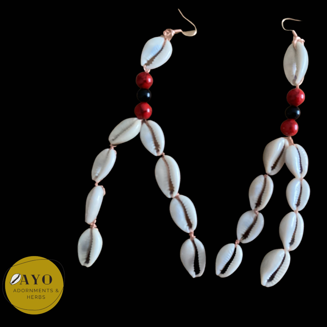 “CrossRoads” Cowrie Dangle