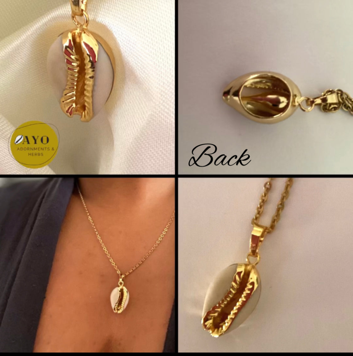 24K Gold Cowrie Necklace