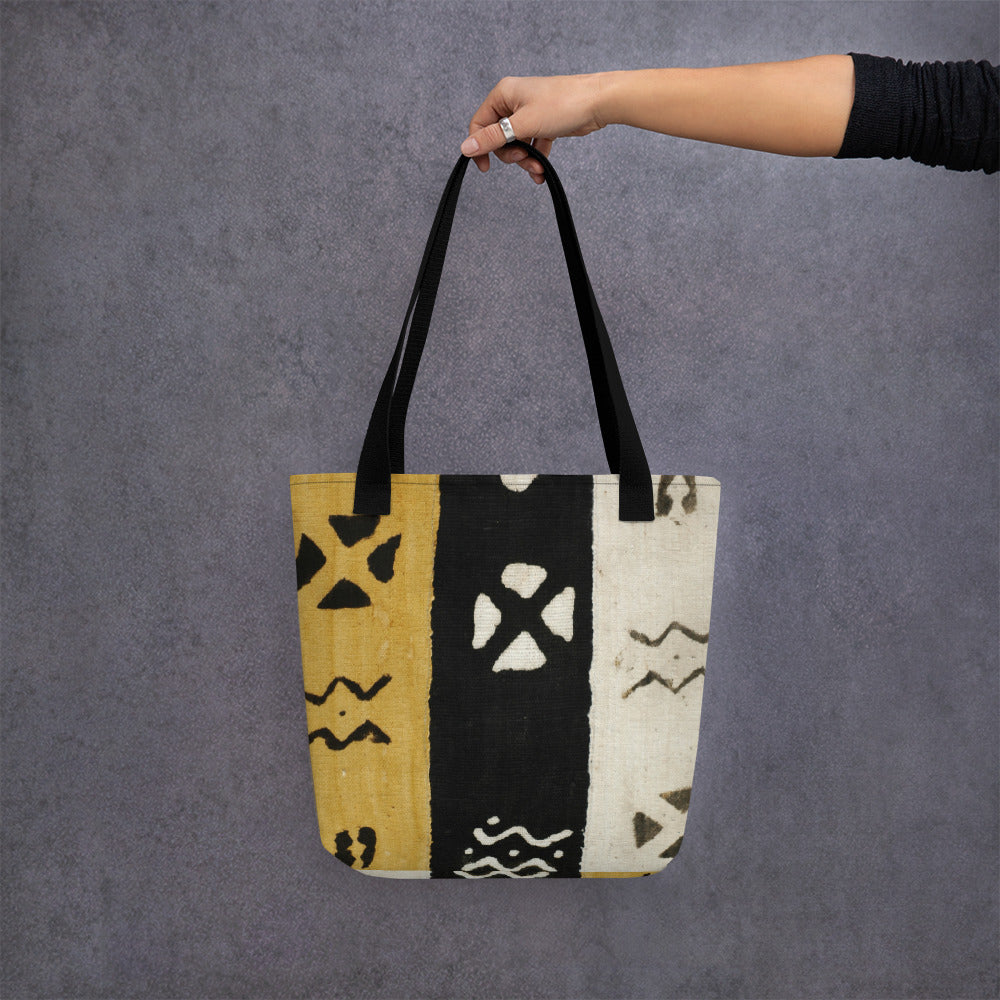 Multi Mud Cloth Print Tote Bag