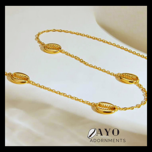4 -Cowrie Gold Necklace