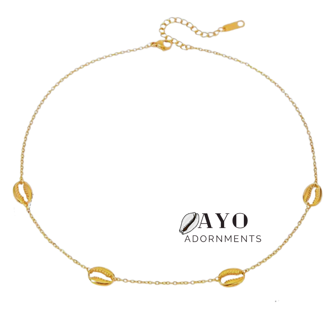 4 -Cowrie Gold Necklace