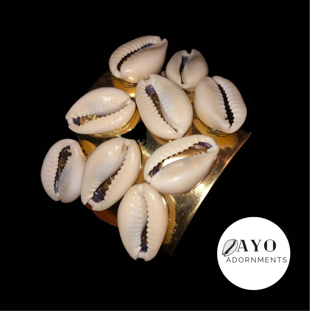 Cowrie Shell Brass Bracelet