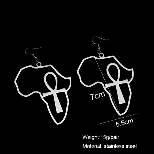 Ankh & Africa Earrings