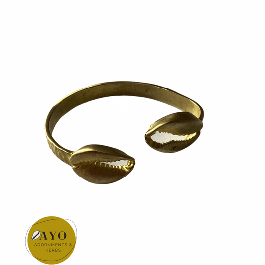Adjustable Brass Cowrie Bracelet