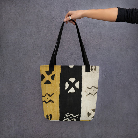 Multi Mud Cloth Print Tote Bag